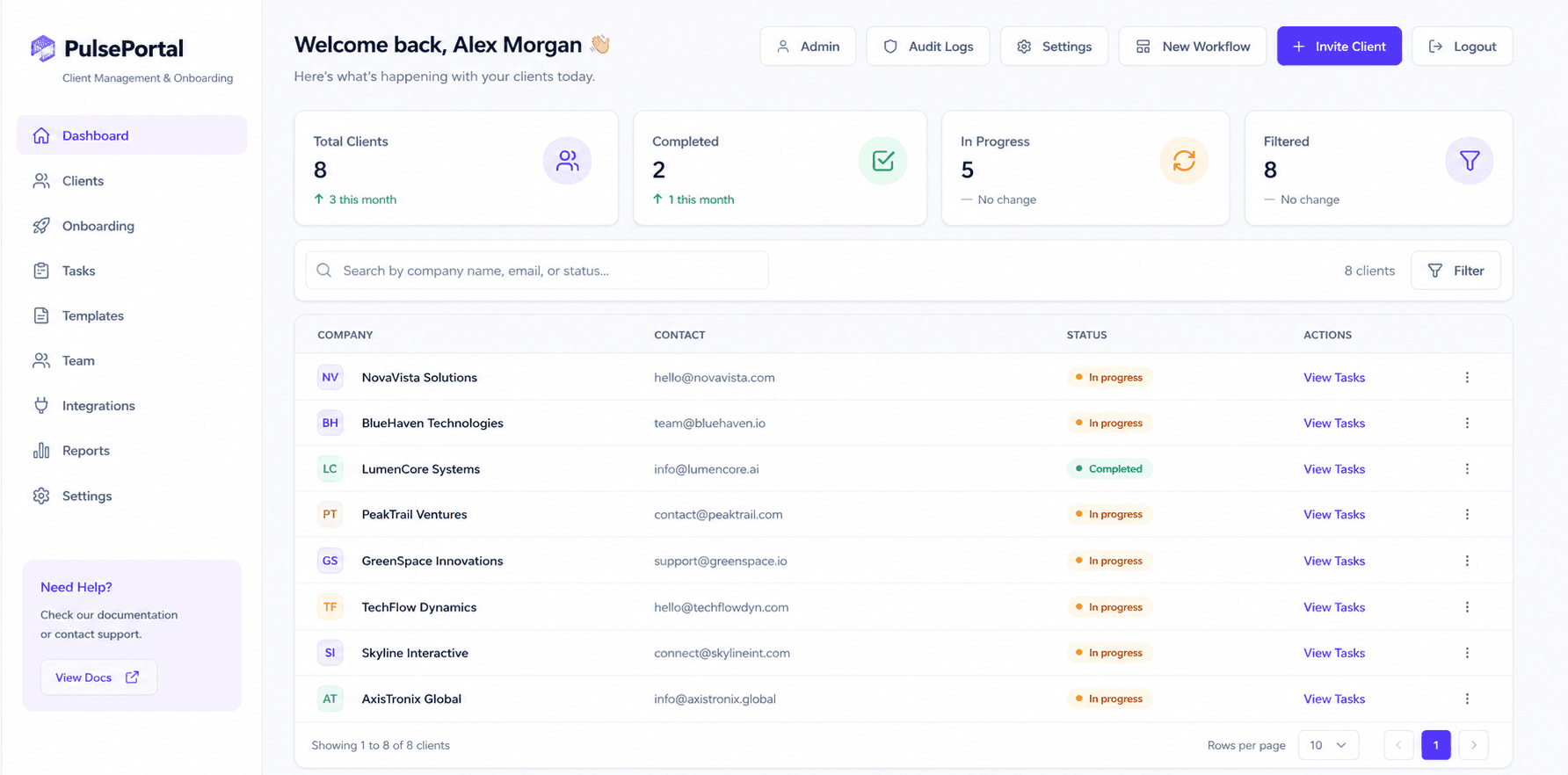 PulsePortal project preview
